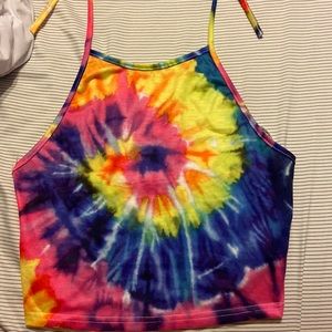 tye-dye halter top